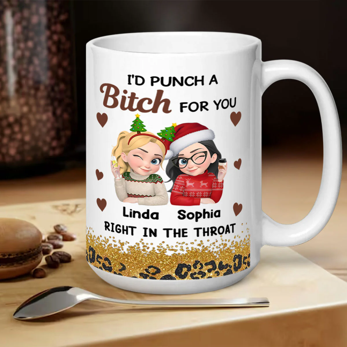 Throat Punch Crew - Personalized Ceramic Coffee Mug - Image 5