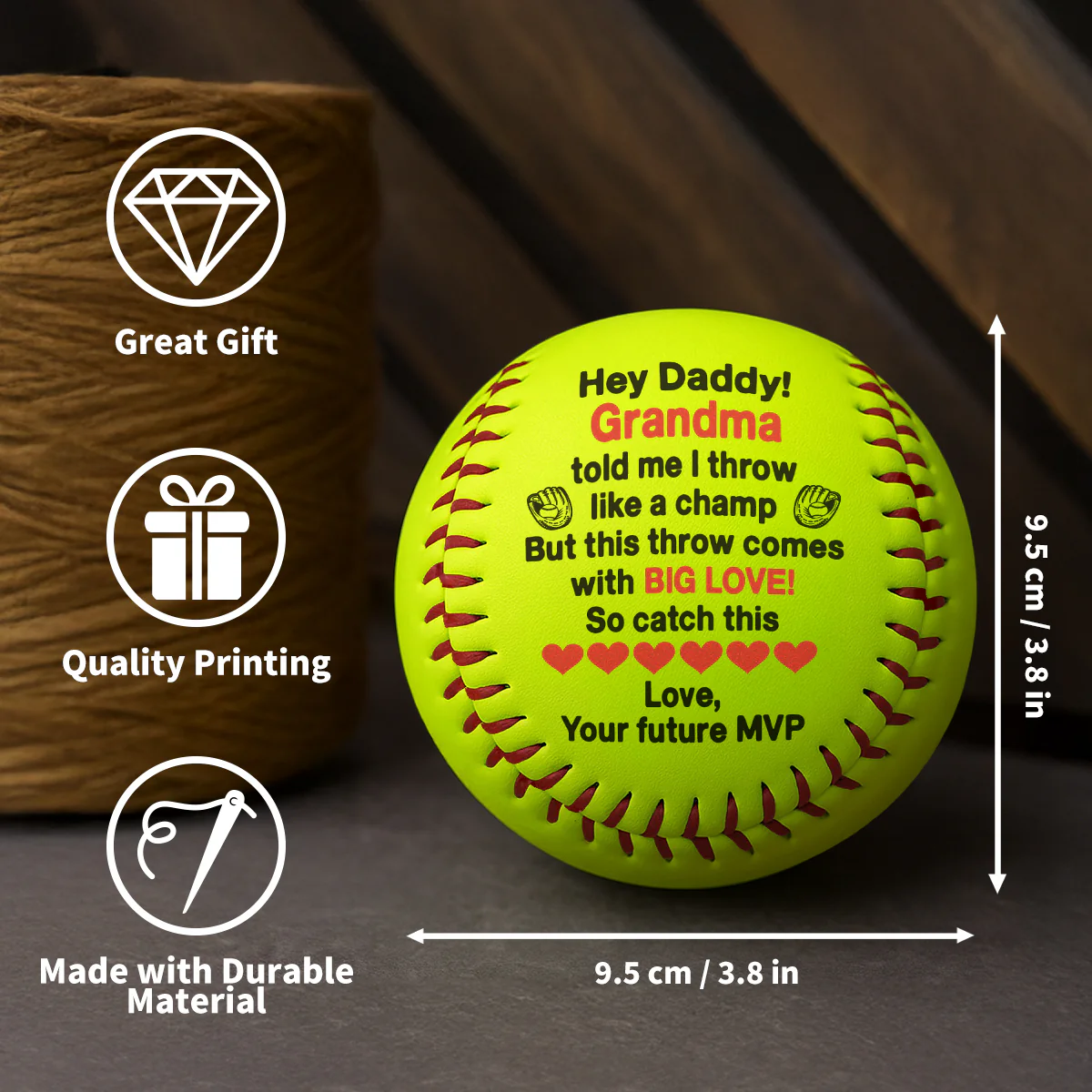 Throw Of Love - Personalized Softball - Image 5