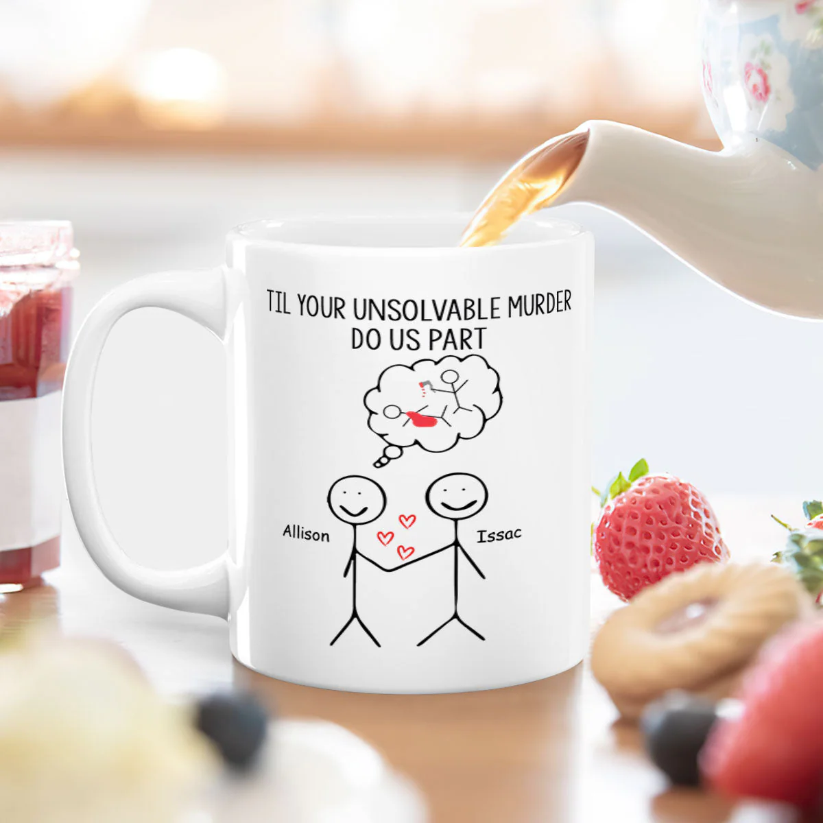 Til Your Unsolvable Murder Do Us Part - Personalized Mug - Image 4