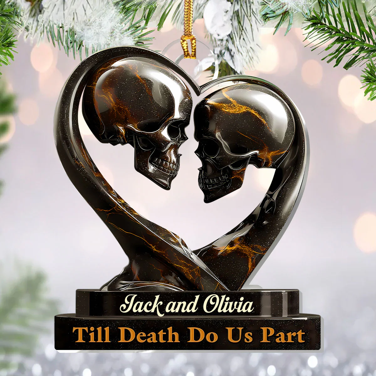 Till Death Do Us Apart - Personalized 1-Layer Acrylic Ornament