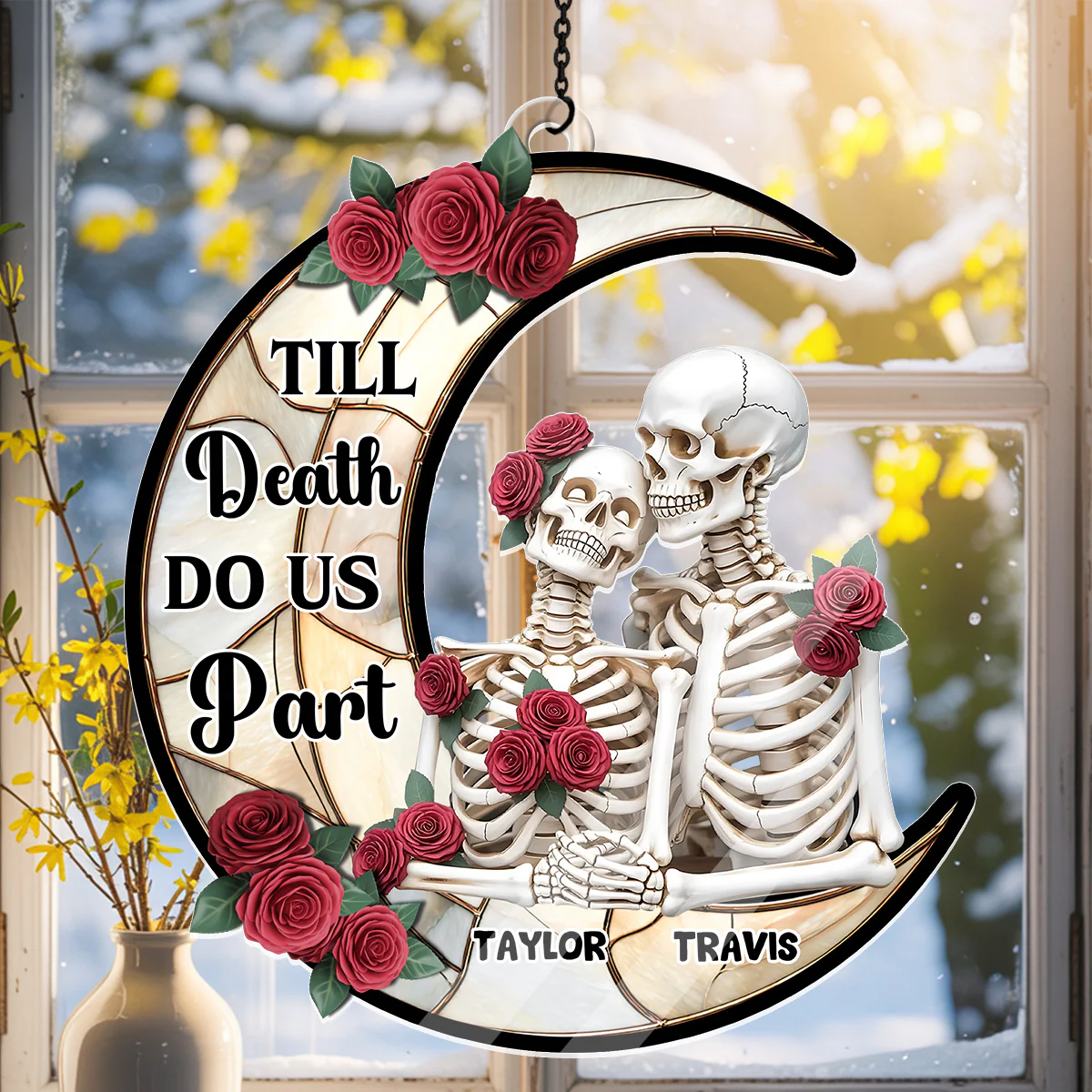 Till Death Do Us Part 2 - Personalized Acrylic Suncatcher - Image 2