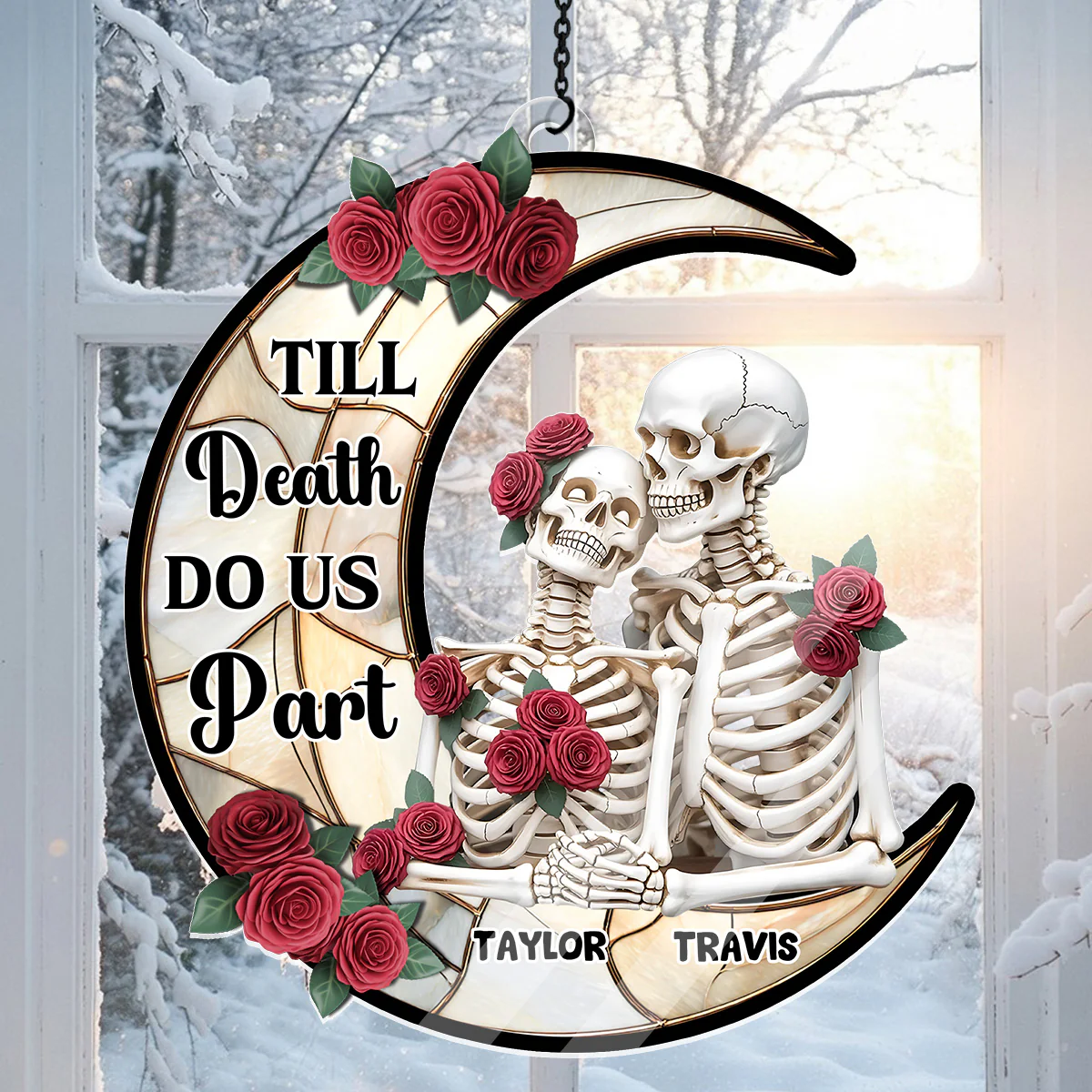 Till Death Do Us Part 2 - Personalized Acrylic Suncatcher - Image 3