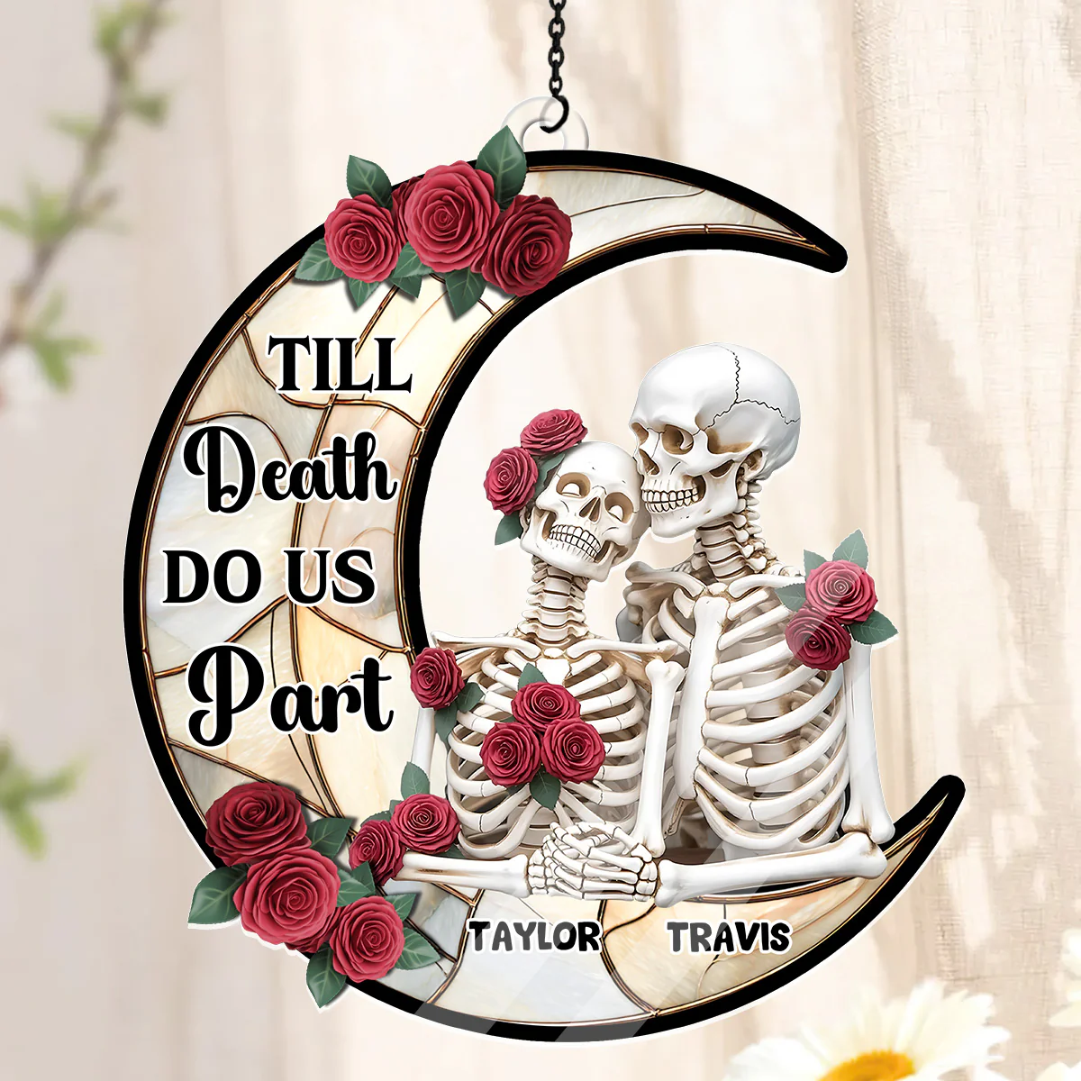 Till Death Do Us Part 2 - Personalized Acrylic Suncatcher - Image 4