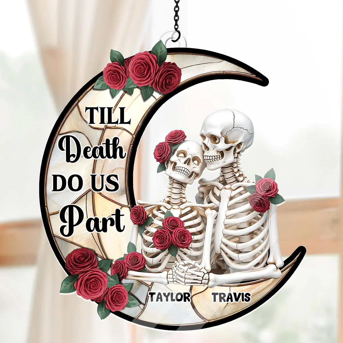 Till Death Do Us Part 2 - Personalized Acrylic Suncatcher - Image 5