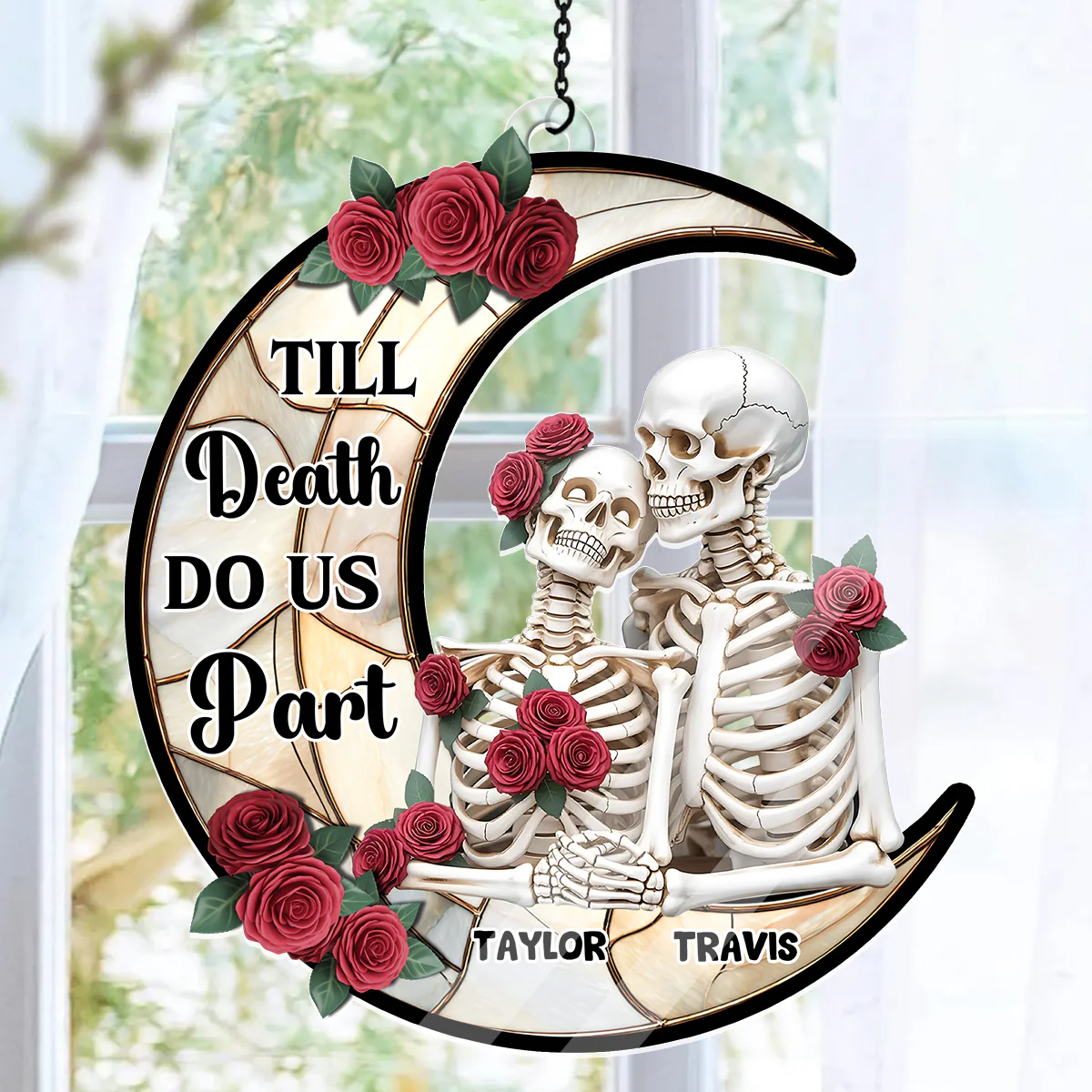 Till Death Do Us Part 2 - Personalized Acrylic Suncatcher - Image 6