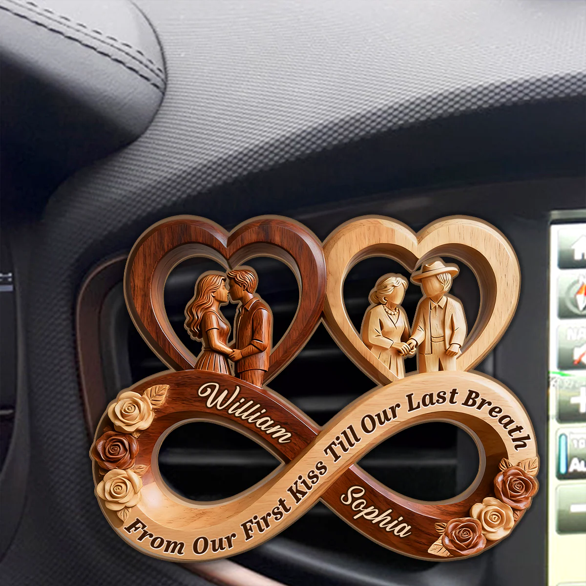 Timeless Love Infinity - Personalized Car Visor Clip - Image 4