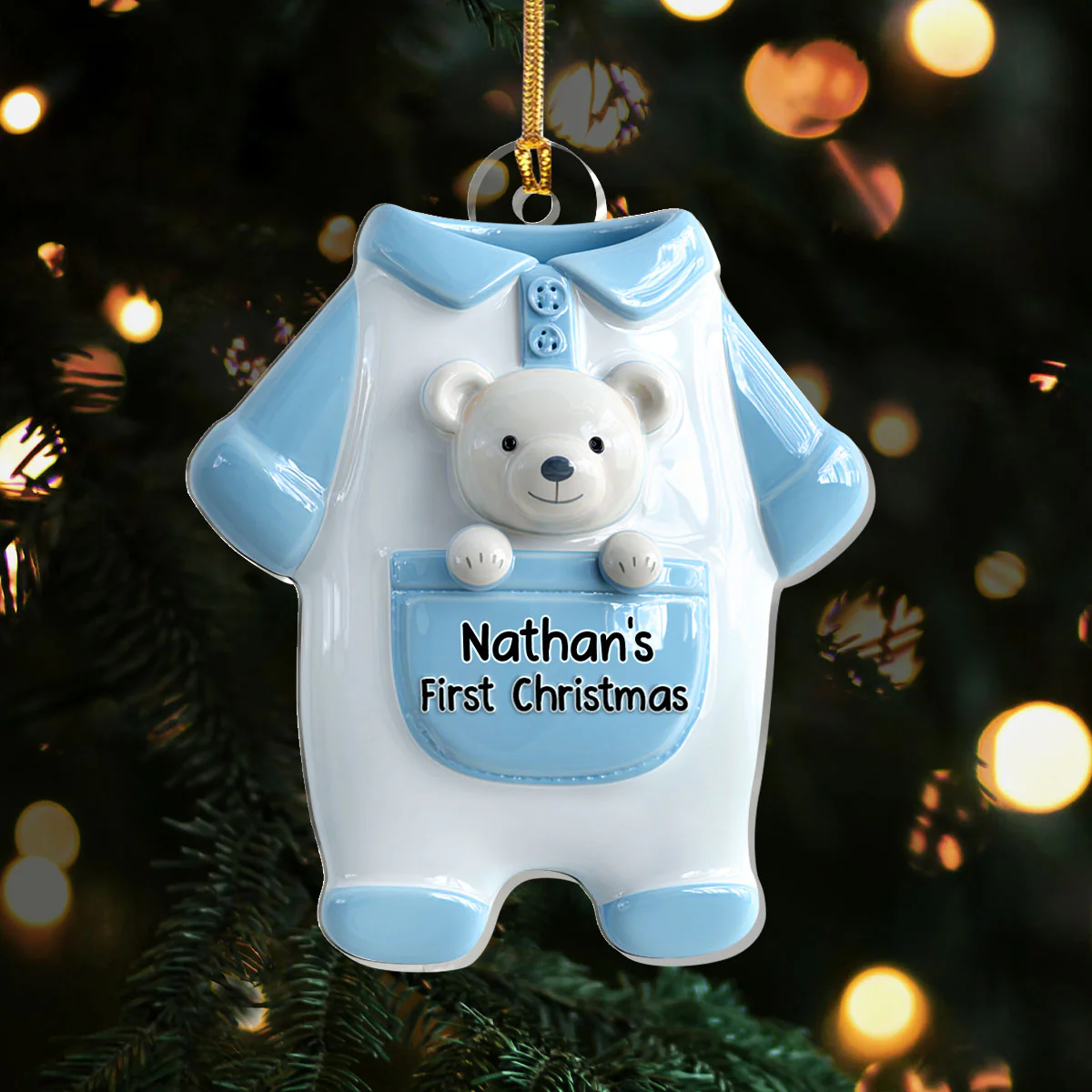 Tiny Treasure Onesie - Personalized 1-Layer Acrylic Ornament