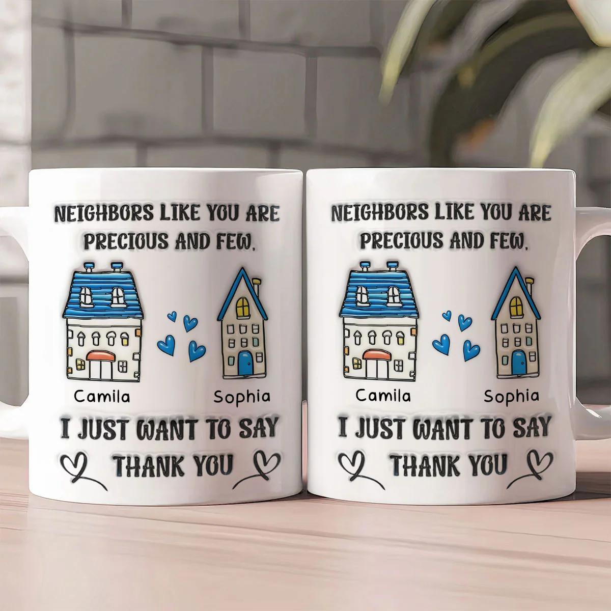 To A Precious Neighbor - Personalized Ceramic Coffee Mug - Image 2