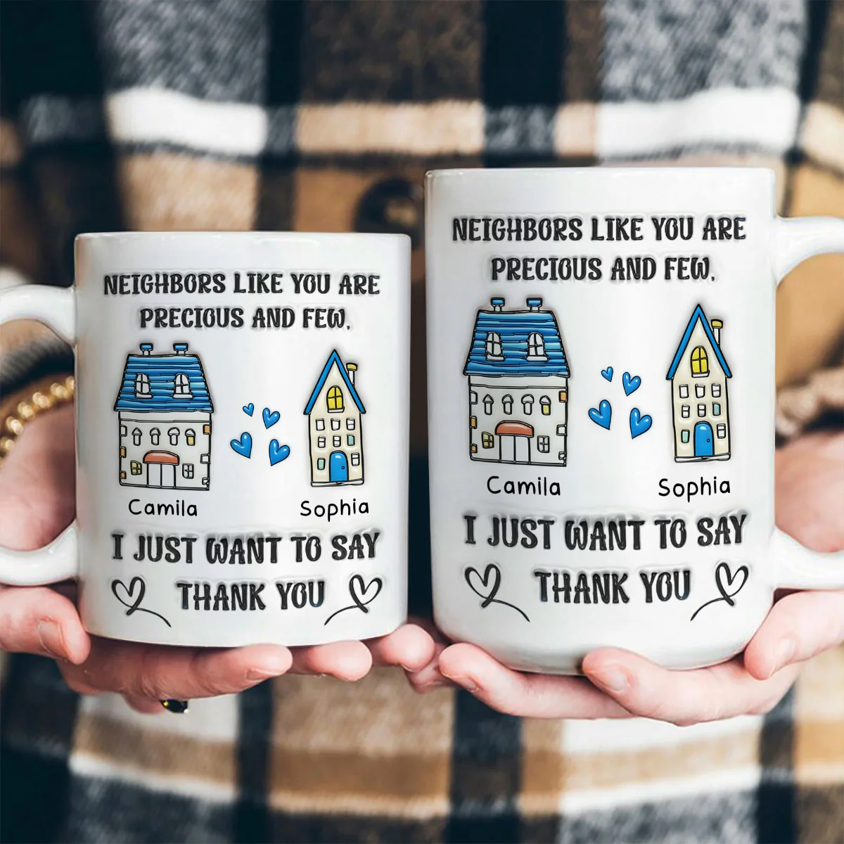 To A Precious Neighbor - Personalized Ceramic Coffee Mug - Image 4
