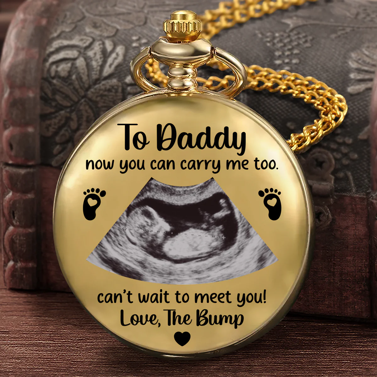 To Daddy Now You Can Carry Me Too - Personalized Pocket Watch