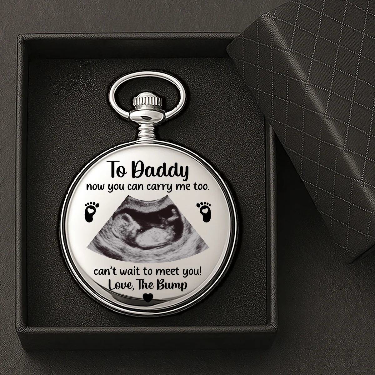 To Daddy Now You Can Carry Me Too - Personalized Pocket Watch - Image 4