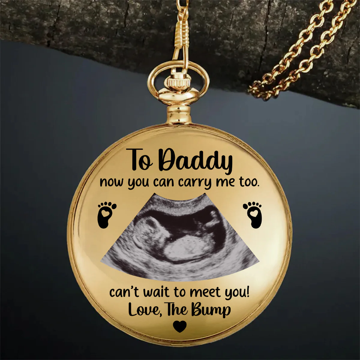To Daddy Now You Can Carry Me Too - Personalized Pocket Watch - Image 6