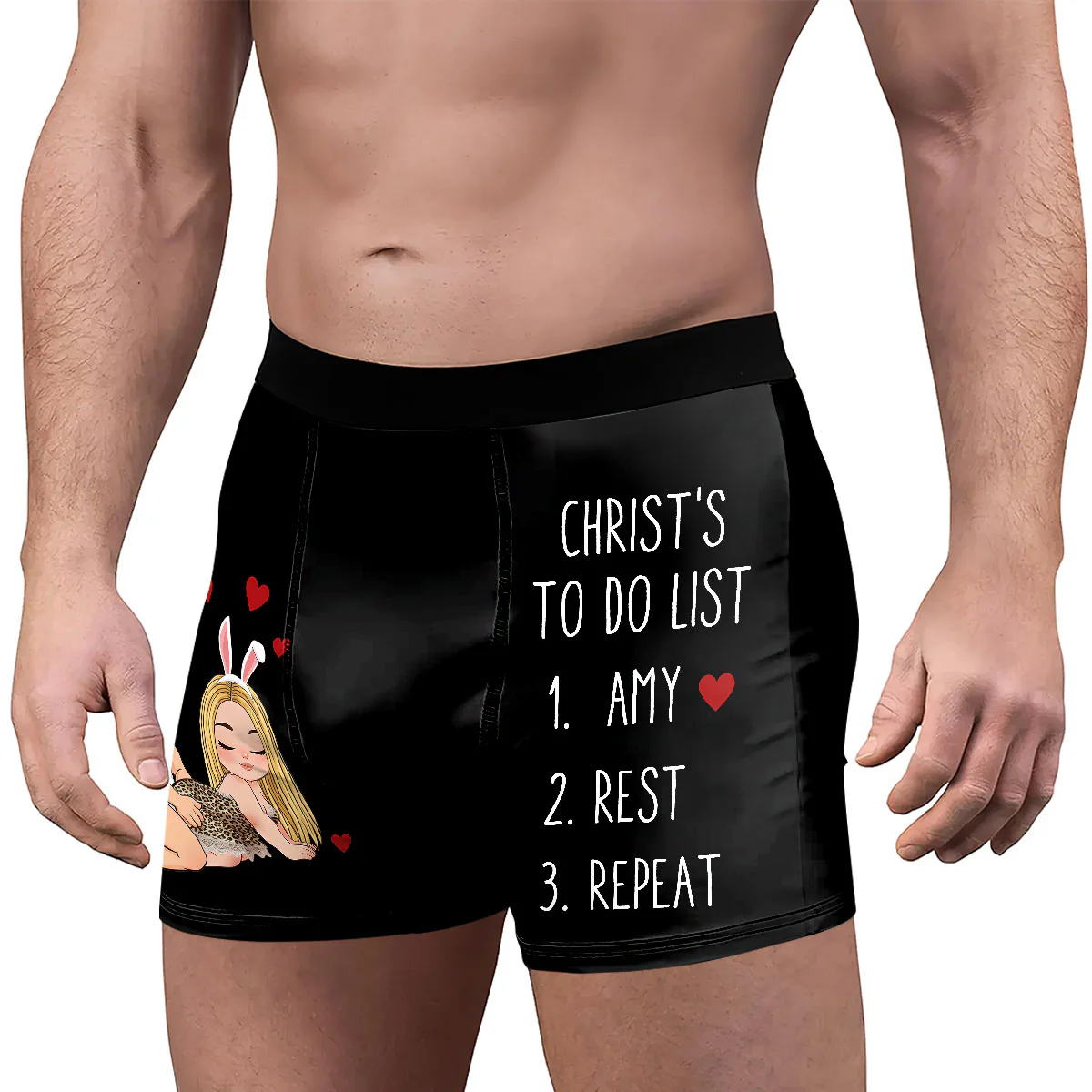 To Do List Naughty Couple - Personalized Men's Boxer Briefs - Image 3