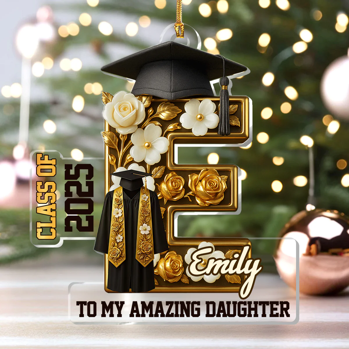 To My Amazing Daughter - Personalized 1-Layer Acrylic Ornament - Image 4