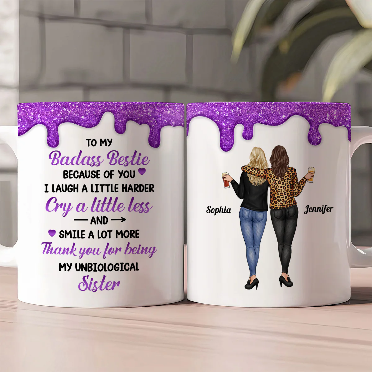To My Badass Bestie - Personalized Ceramic Coffee Mug