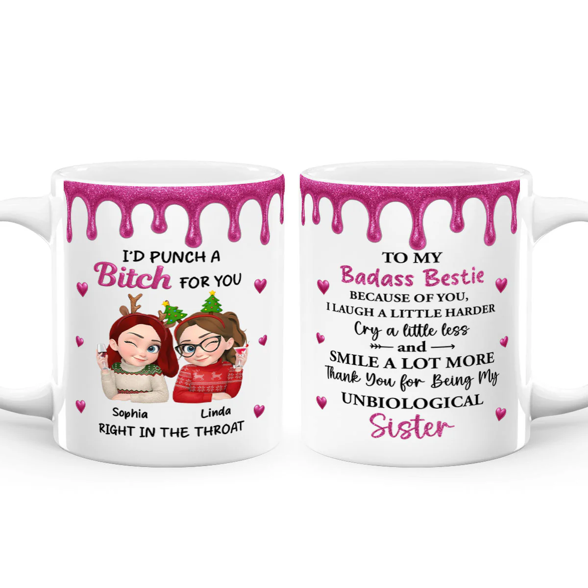 To My Badass Bestie - Personalized Ceramic Coffee Mug