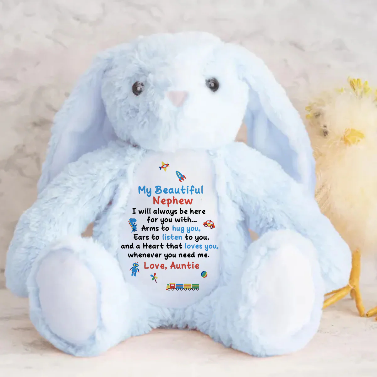To My Beautiful Niece - Personalized Stuffed Bunny - Image 4