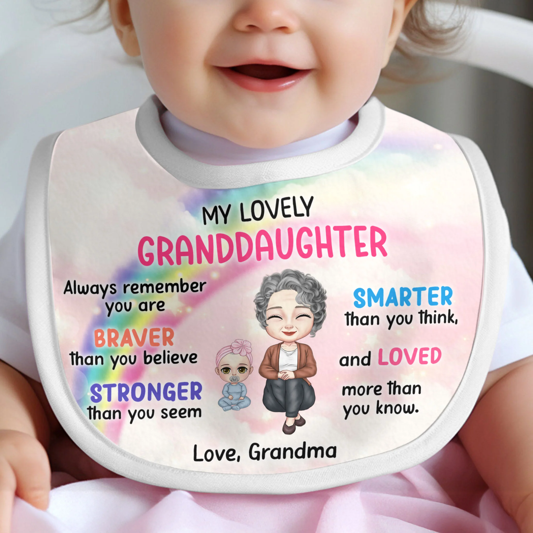 To My Daughter Always Remember You Are - Personalized Baby Bib - Image 3