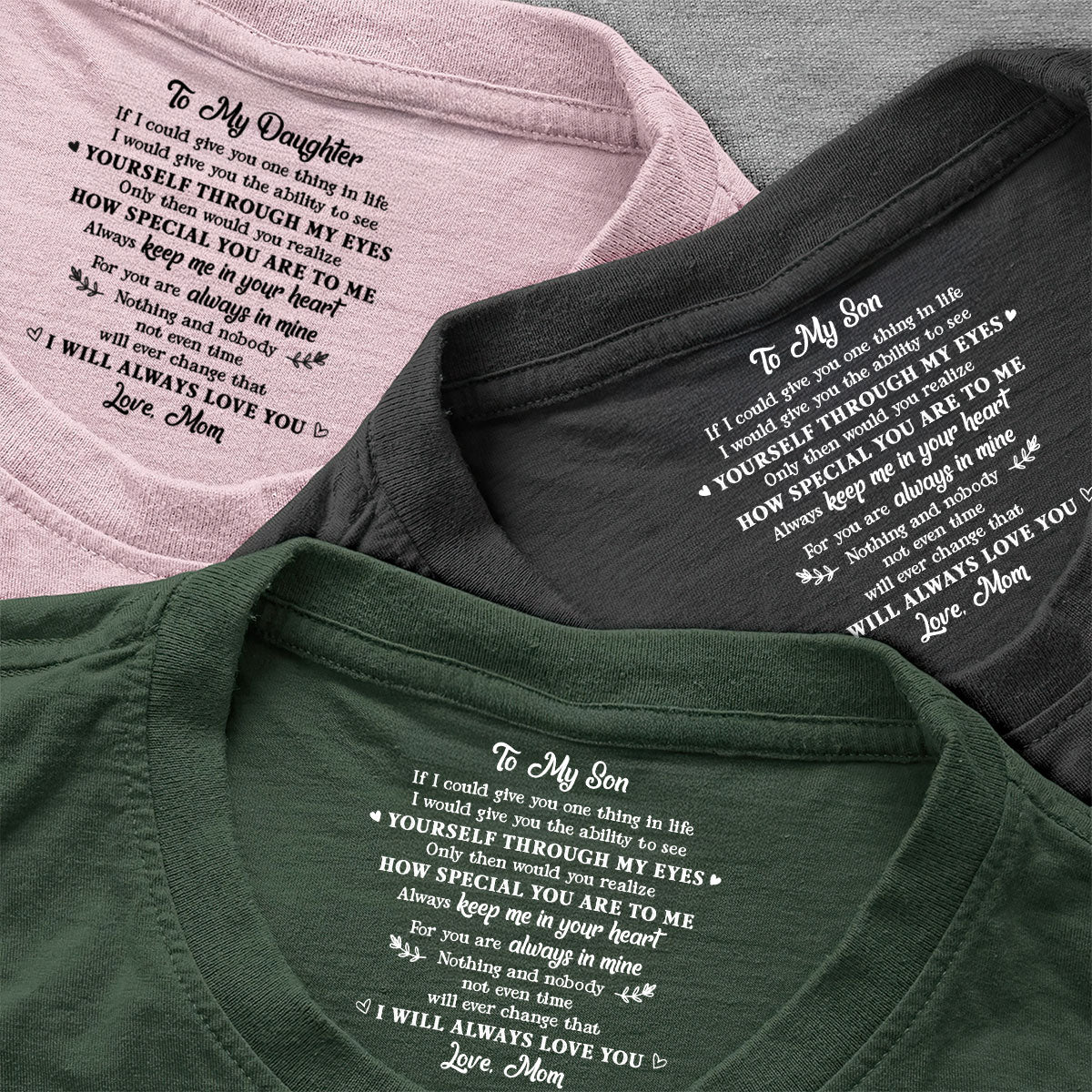 To My Daughter My Son You Are Special To Me - Personalized Shirt With Design Inner Neck - Image 2