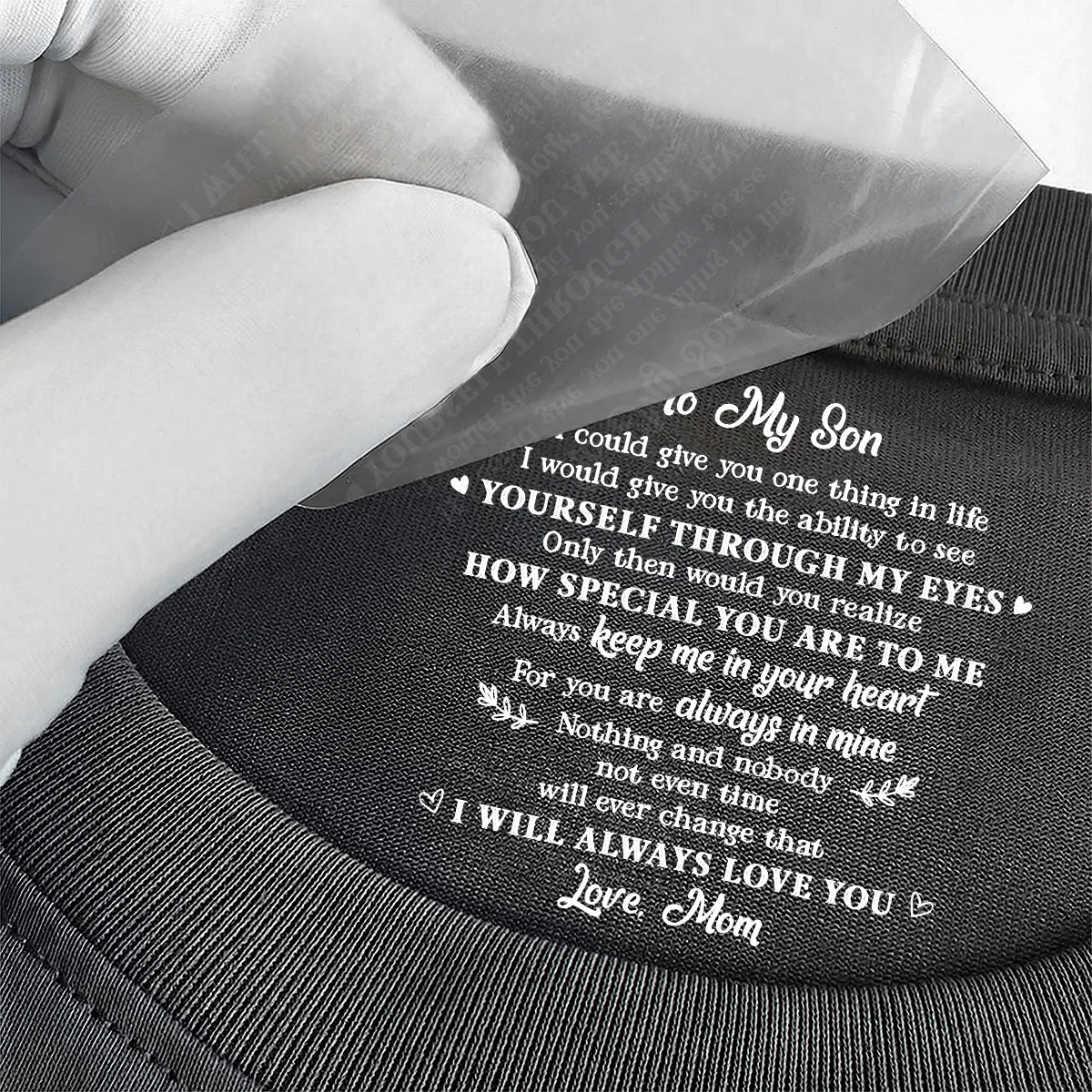 To My Daughter My Son You Are Special To Me - Personalized Shirt With Design Inner Neck - Image 3