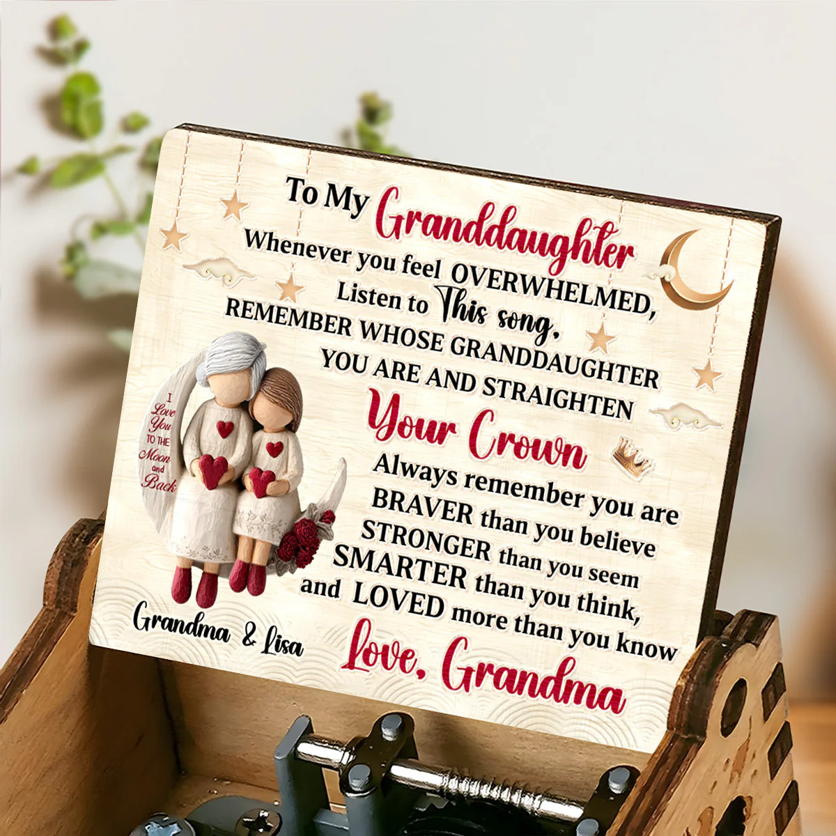 To My Daughter Whenever You Feel Overwhelmed - Personalized Music Box