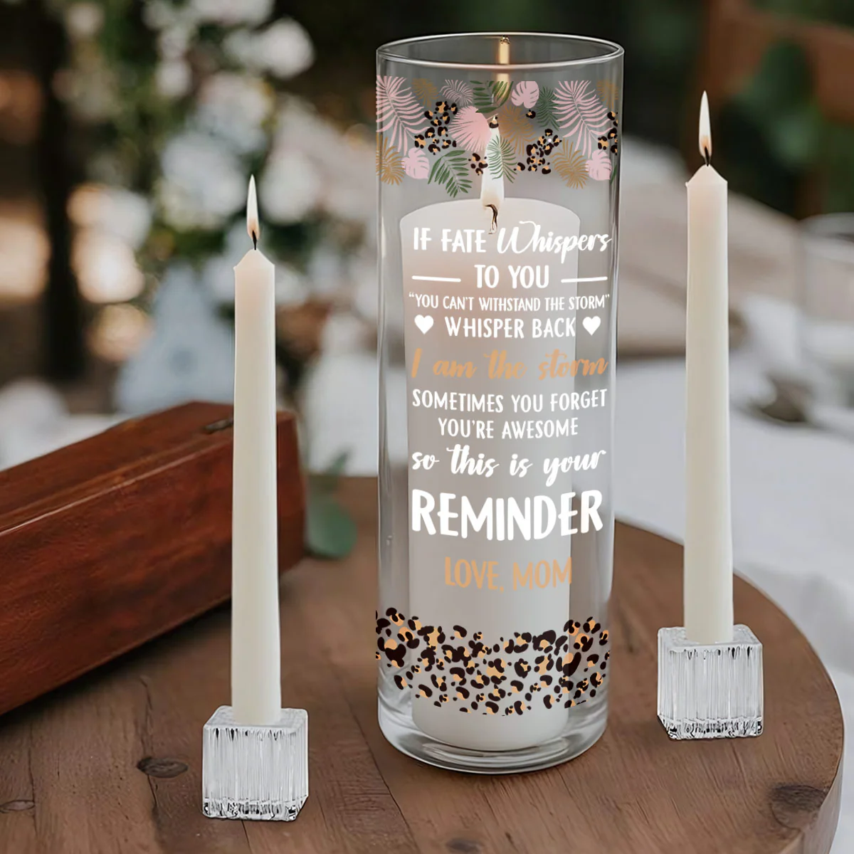To My Daughter You're Awesome - Personalized Glass Vase - Image 4
