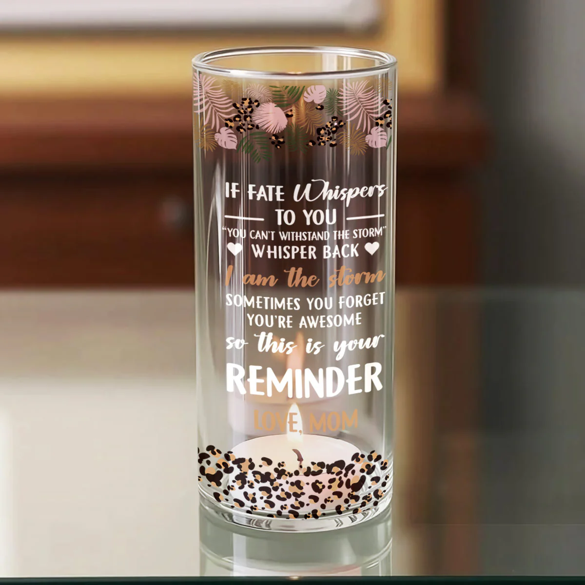 To My Daughter You're Awesome - Personalized Glass Vase - Image 6