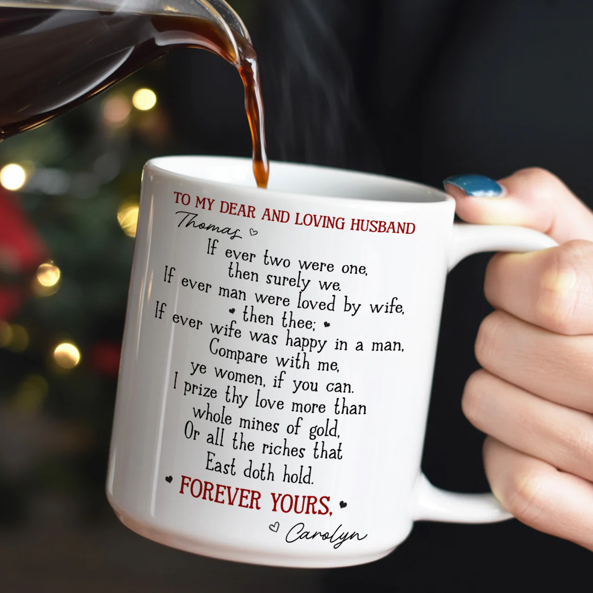 To My Dear And Loving Husband - Personalized Ceramic Coffee Mug - Image 5