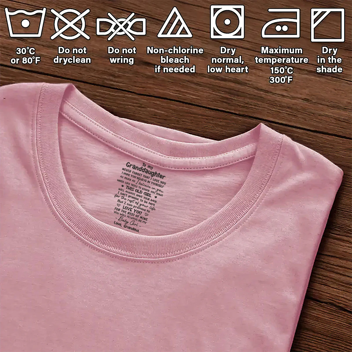To My Granddaughter Grandson Gift For Grandchildren - Personalized Shirt With Design Inner Neck - Image 6