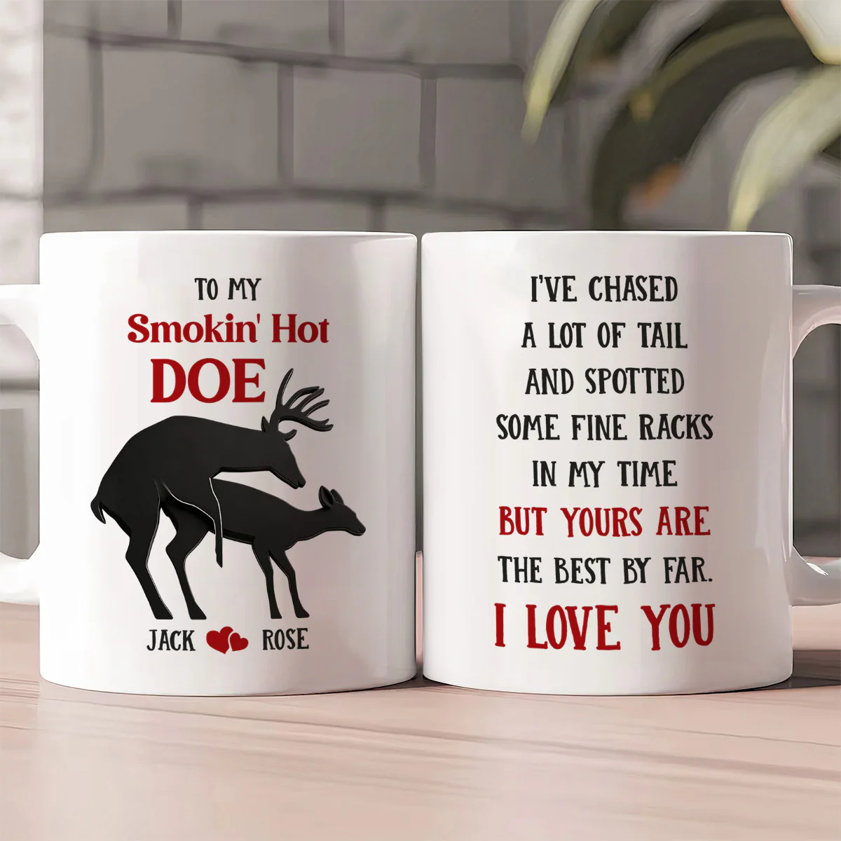 To My Hot Doe - Personalized Ceramic Coffee Mug