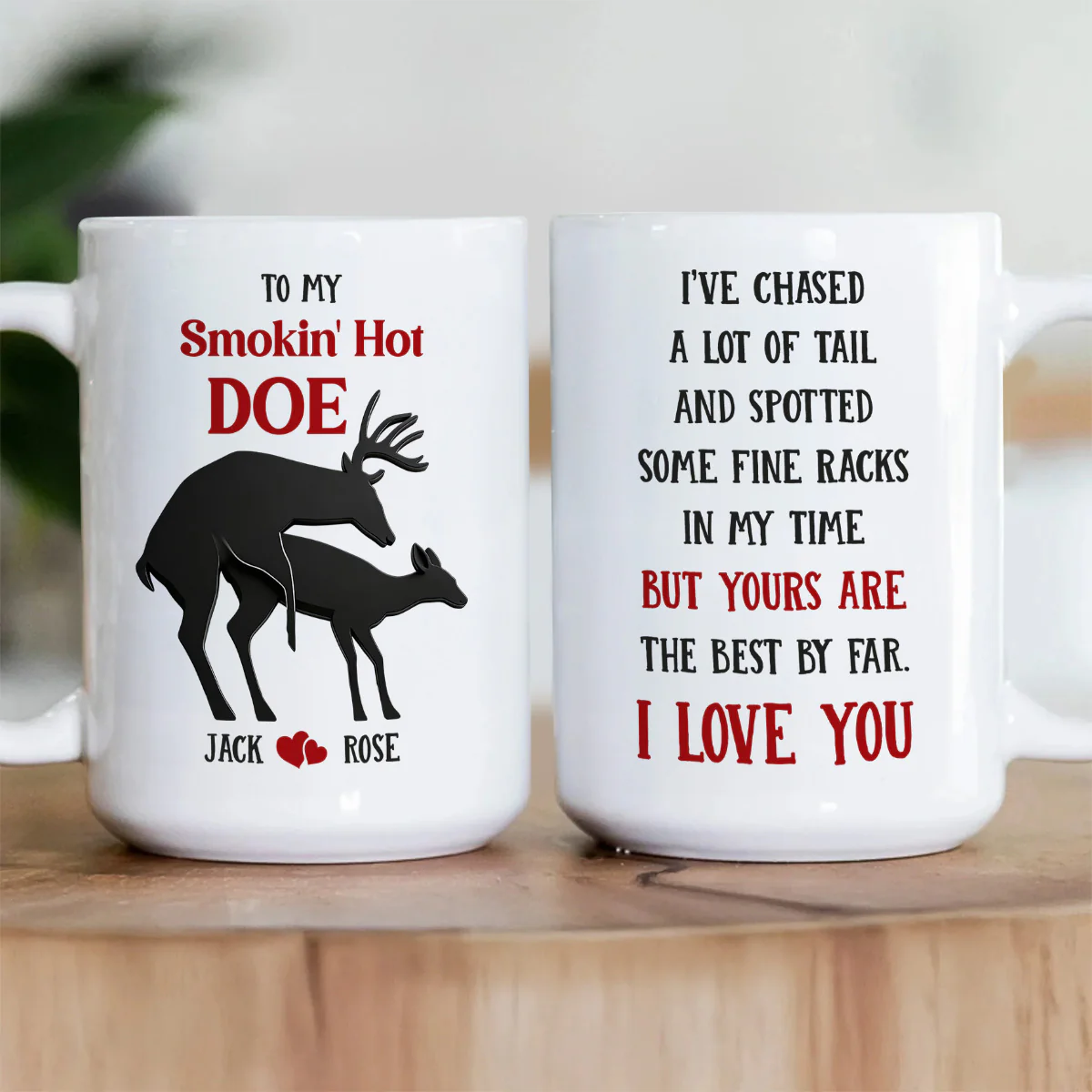 To My Hot Doe - Personalized Ceramic Coffee Mug - Image 2