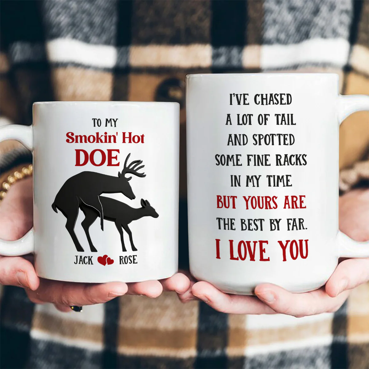 To My Hot Doe - Personalized Ceramic Coffee Mug - Image 3