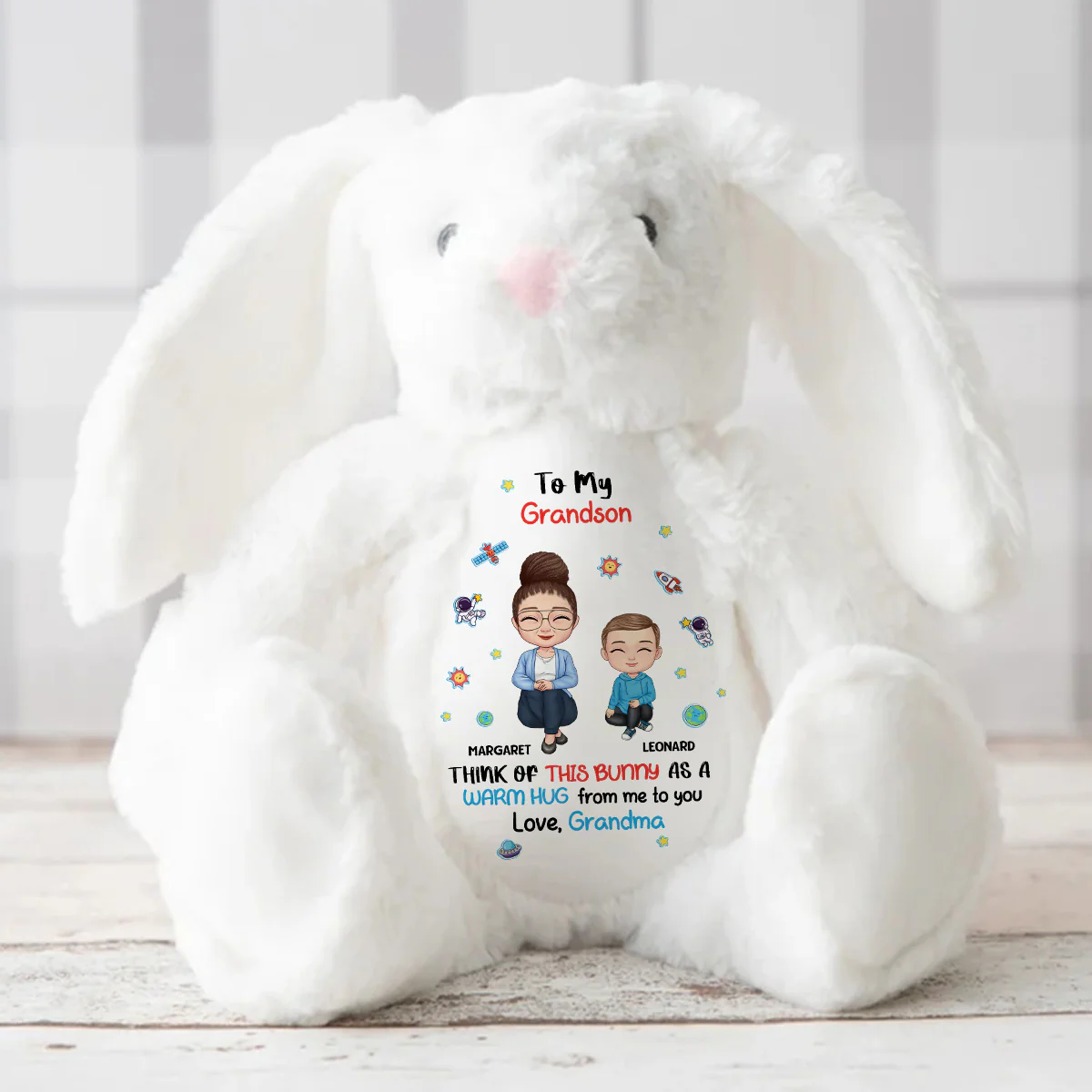 To My Lovely Granddaughter - Personalized Stuffed Bunny - Image 3