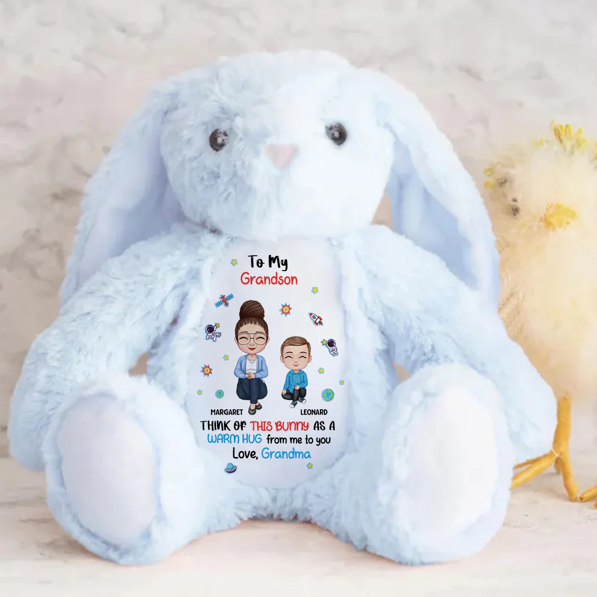 To My Lovely Granddaughter - Personalized Stuffed Bunny - Image 4