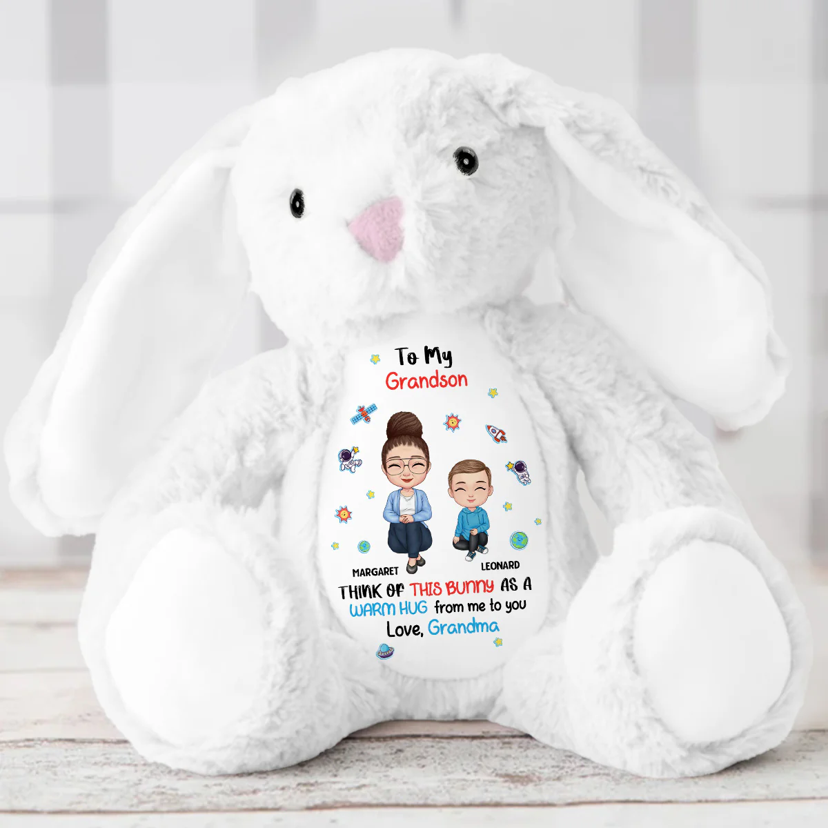To My Lovely Granddaughter - Personalized Stuffed Bunny - Image 5
