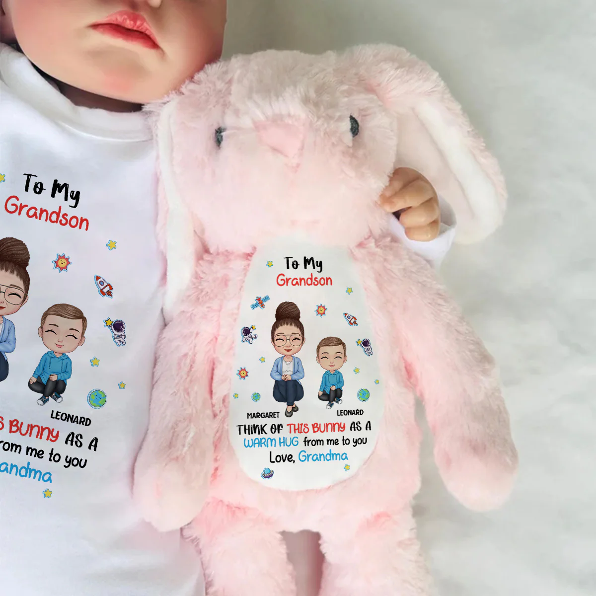 To My Lovely Granddaughter - Personalized Stuffed Bunny - Image 6