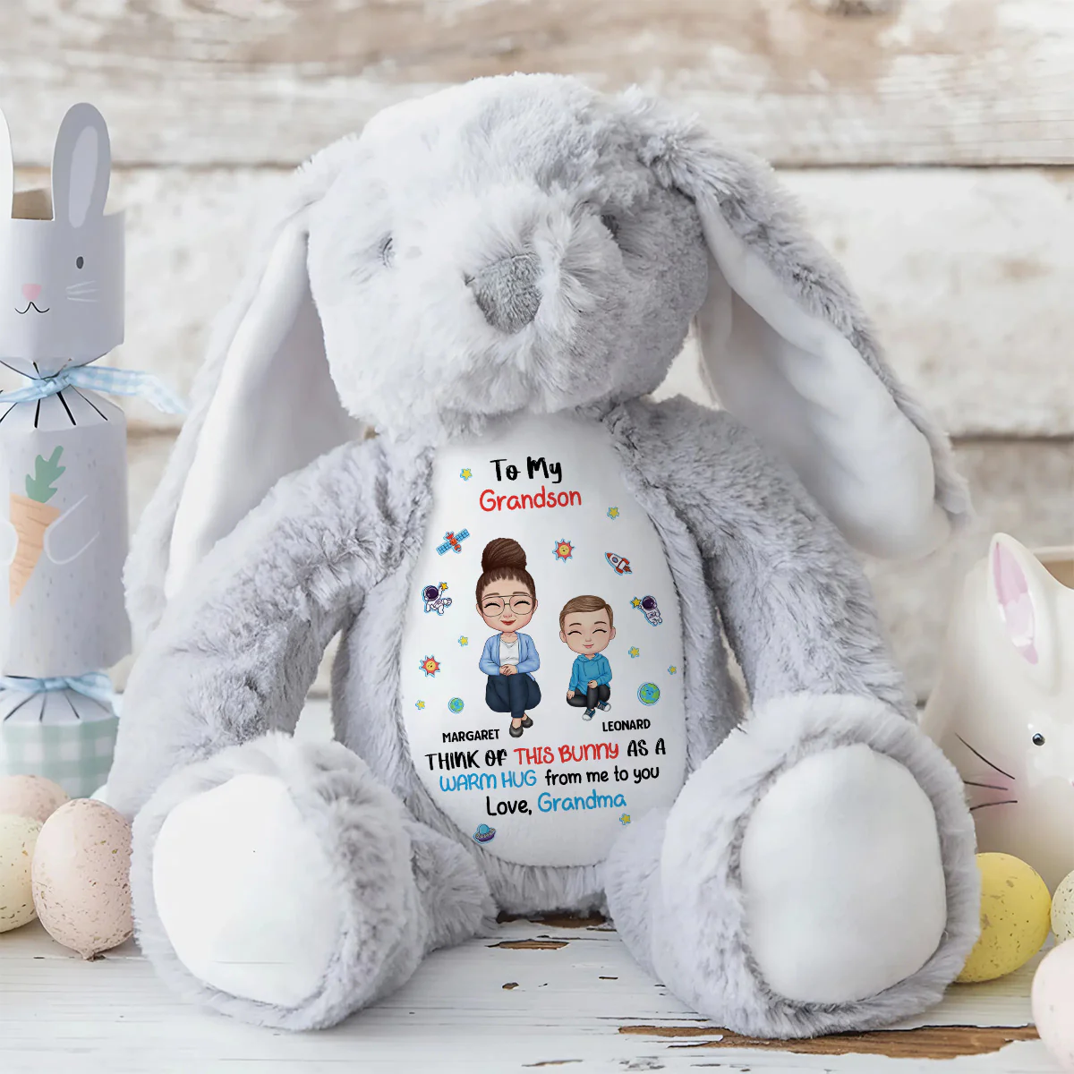 To My Lovely Granddaughter - Personalized Stuffed Bunny - Image 8