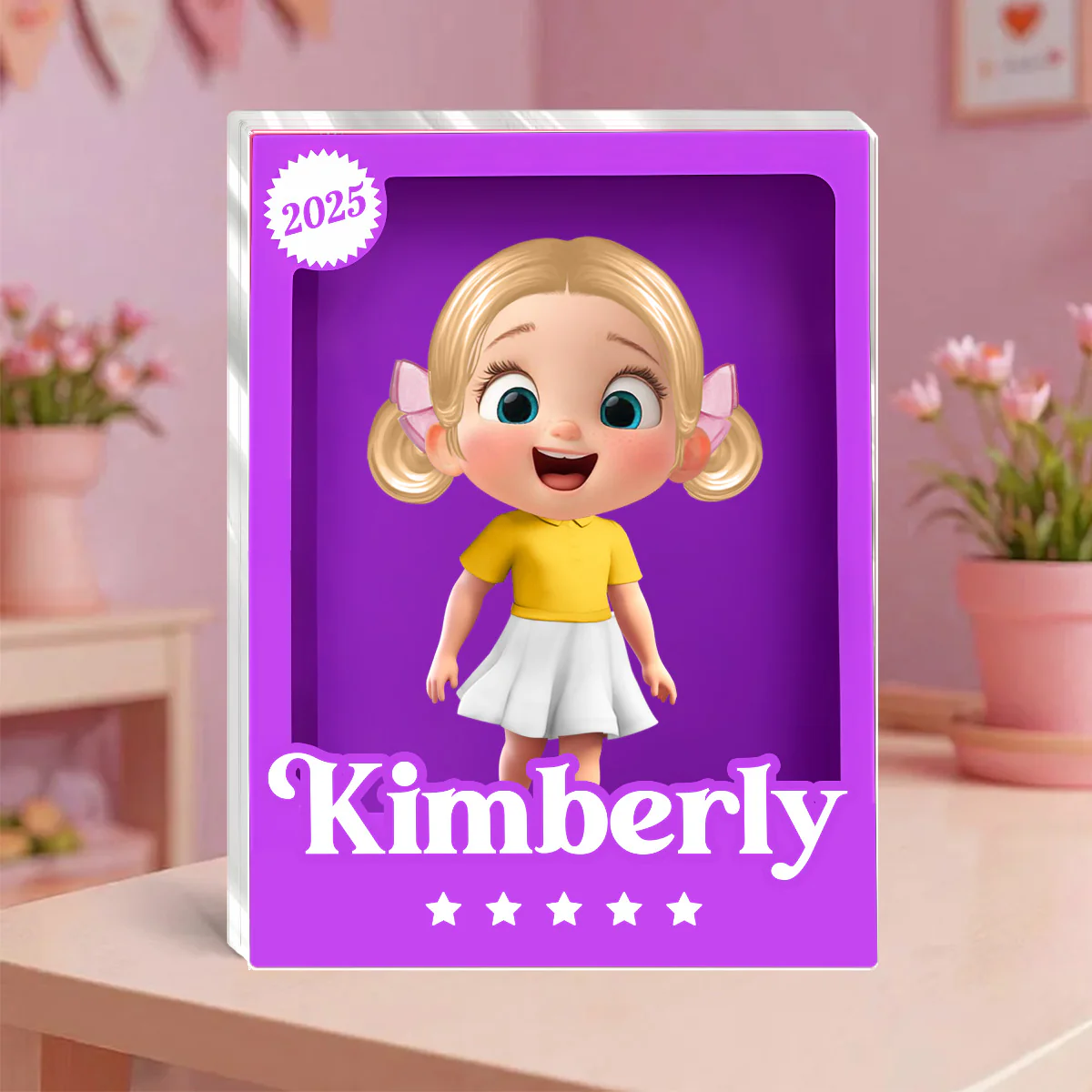 To My Lovely Grandkid - Personalized Custom Shaped Squared Acrylic Plaque - Image 3