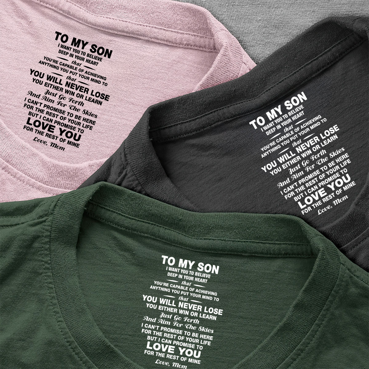 To My Son My Grandson Hidden Message - Personalized Shirt With Design Inner Neck - Image 2