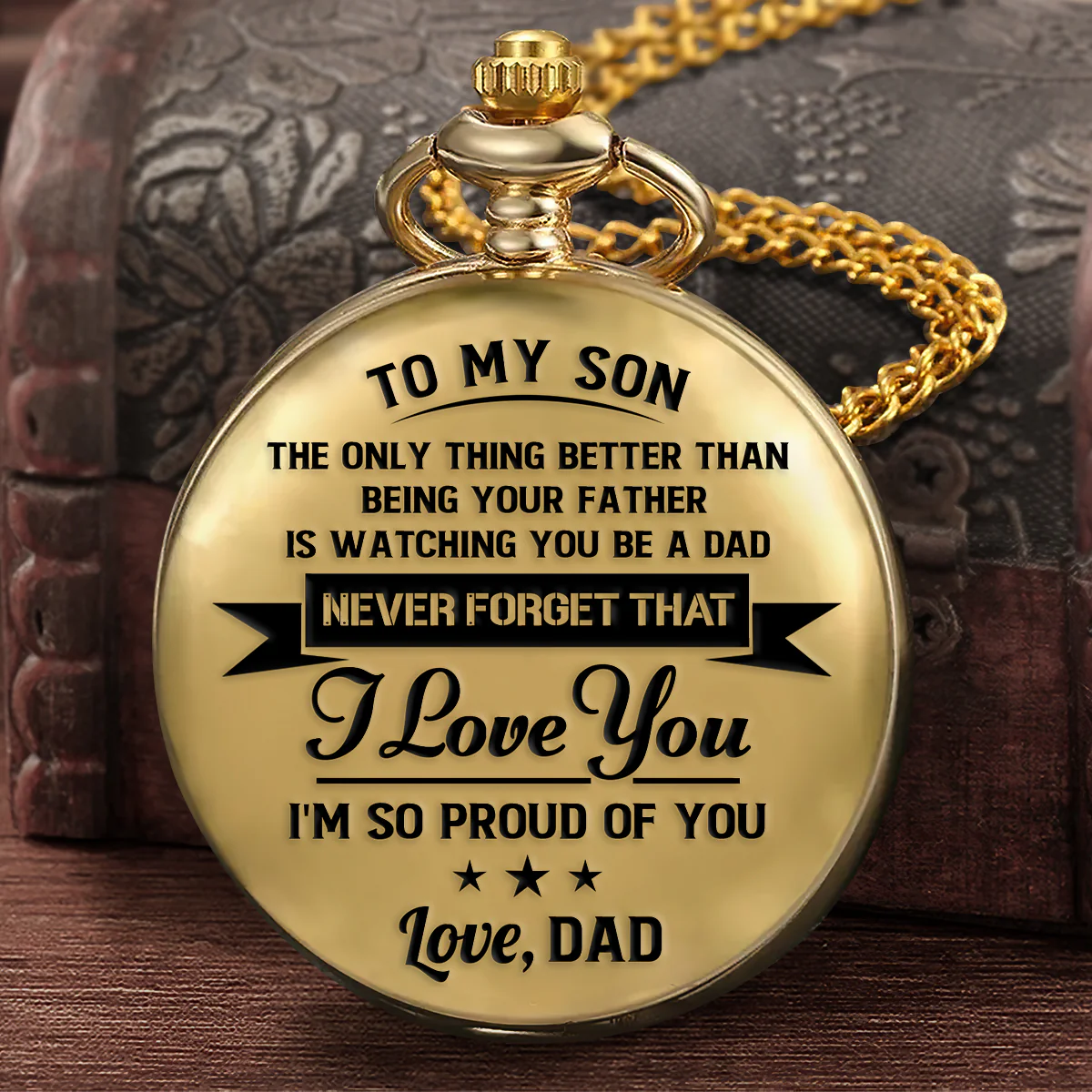 To My Son The Only Thing Better Than Being Your Dad - Personalized Pocket Watch