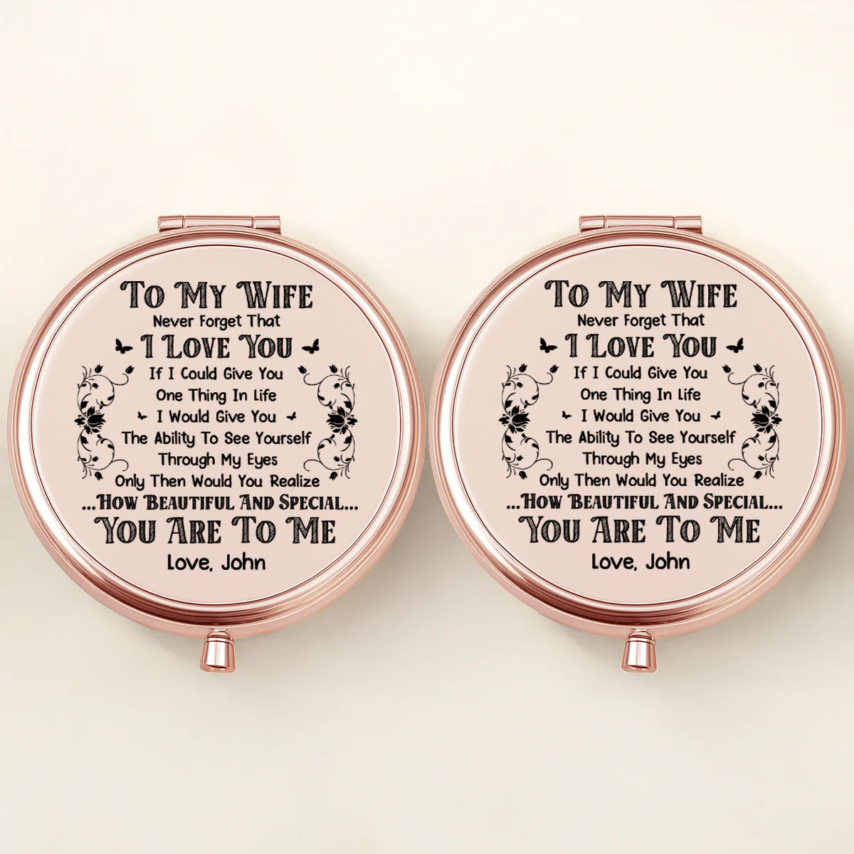 To My Wife If I Could Give You One Thing In Life - Personalized Circle Metallic Mirror - Image 3