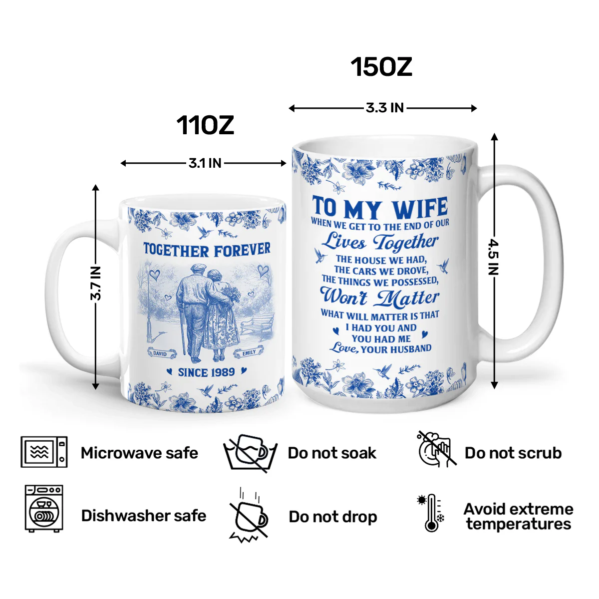 Together Forever - Personalized Ceramic Coffee Mug - Image 6