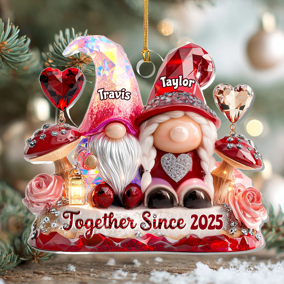 Together Since - Personalized 1-Layer Acrylic Ornament - Image 4