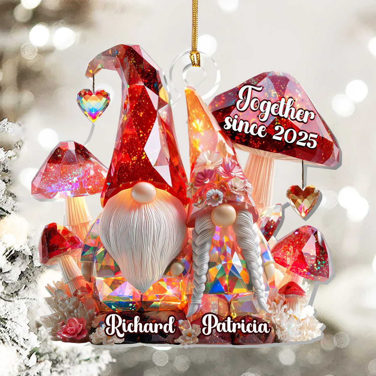 Together Since - Personalized 1-Layer Acrylic Ornament - Image 5