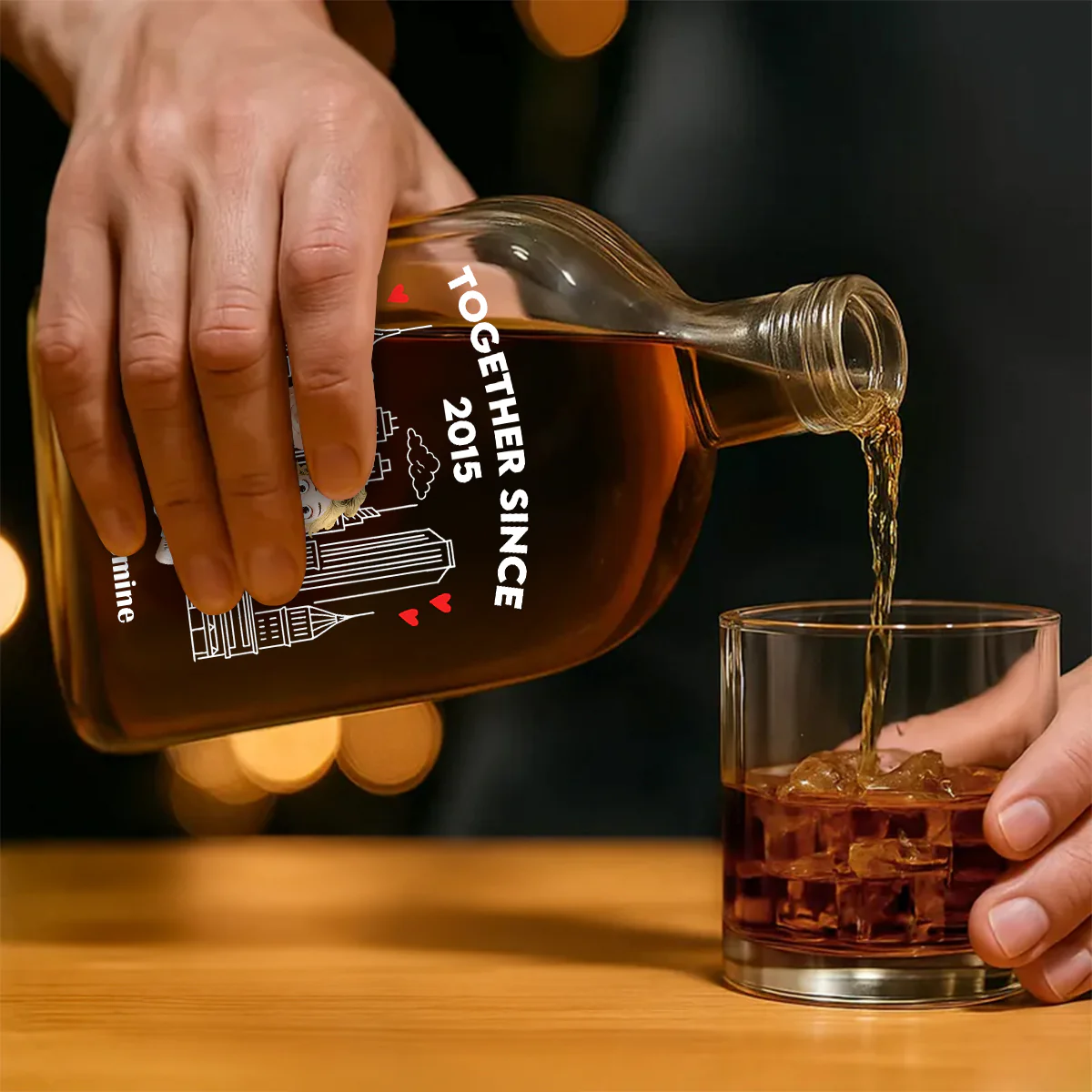 Together Since - Personalized Whiskey Bottle - Image 3