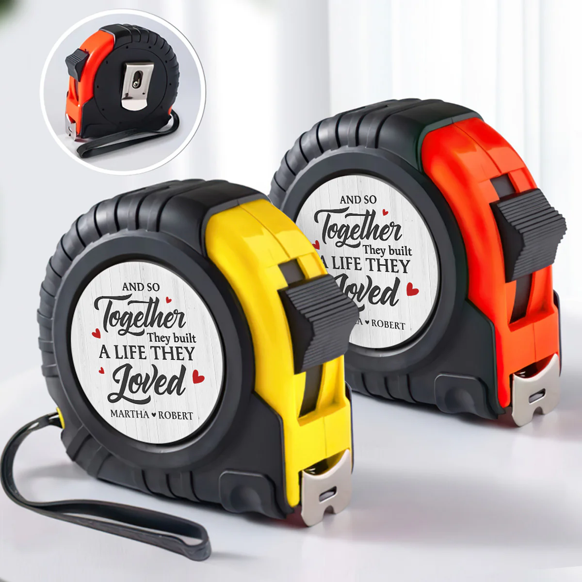 Together They Built A Life They Loved - Personalized Tape Measure - Image 3