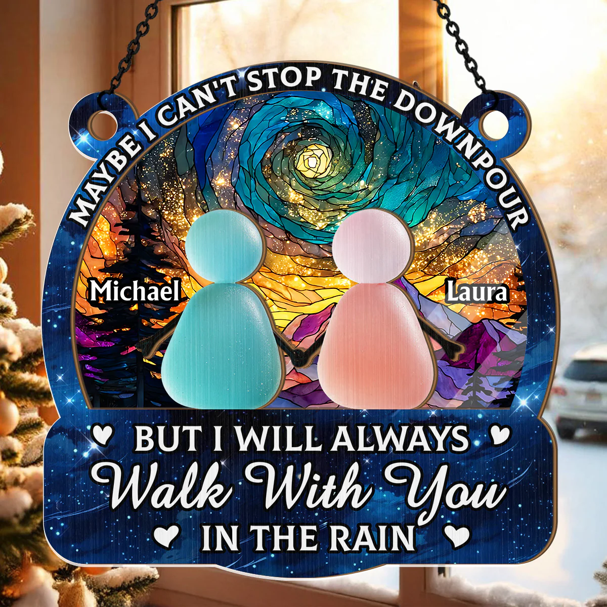 Together Under The Stars - Personalized Window Hanging Suncatcher - Image 2