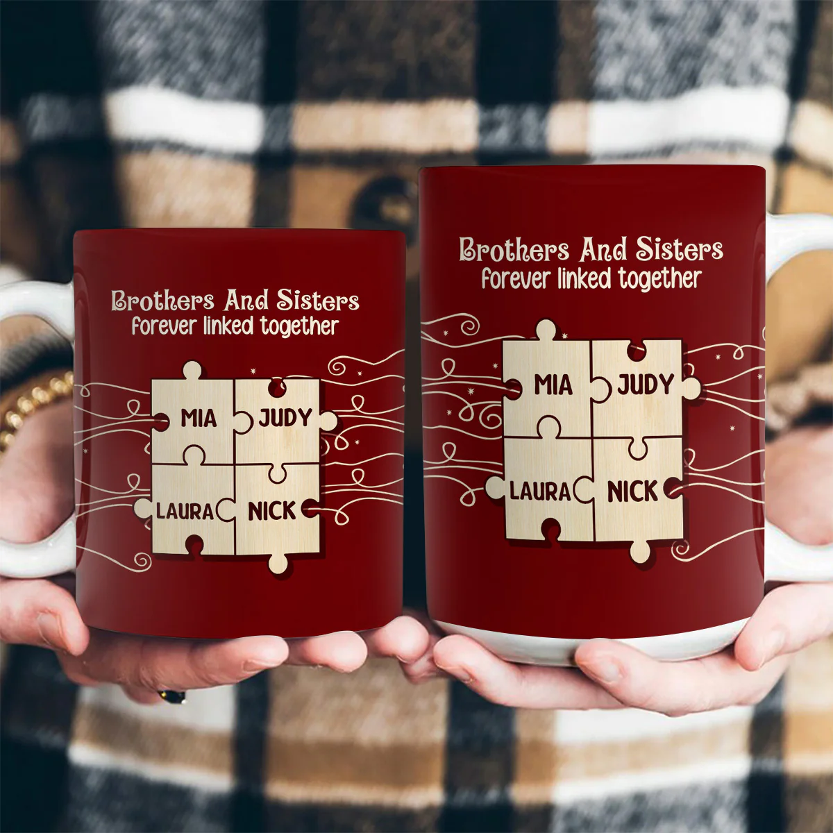 Together We Make A Family - Personalized Ceramic Coffee Mug - Image 4