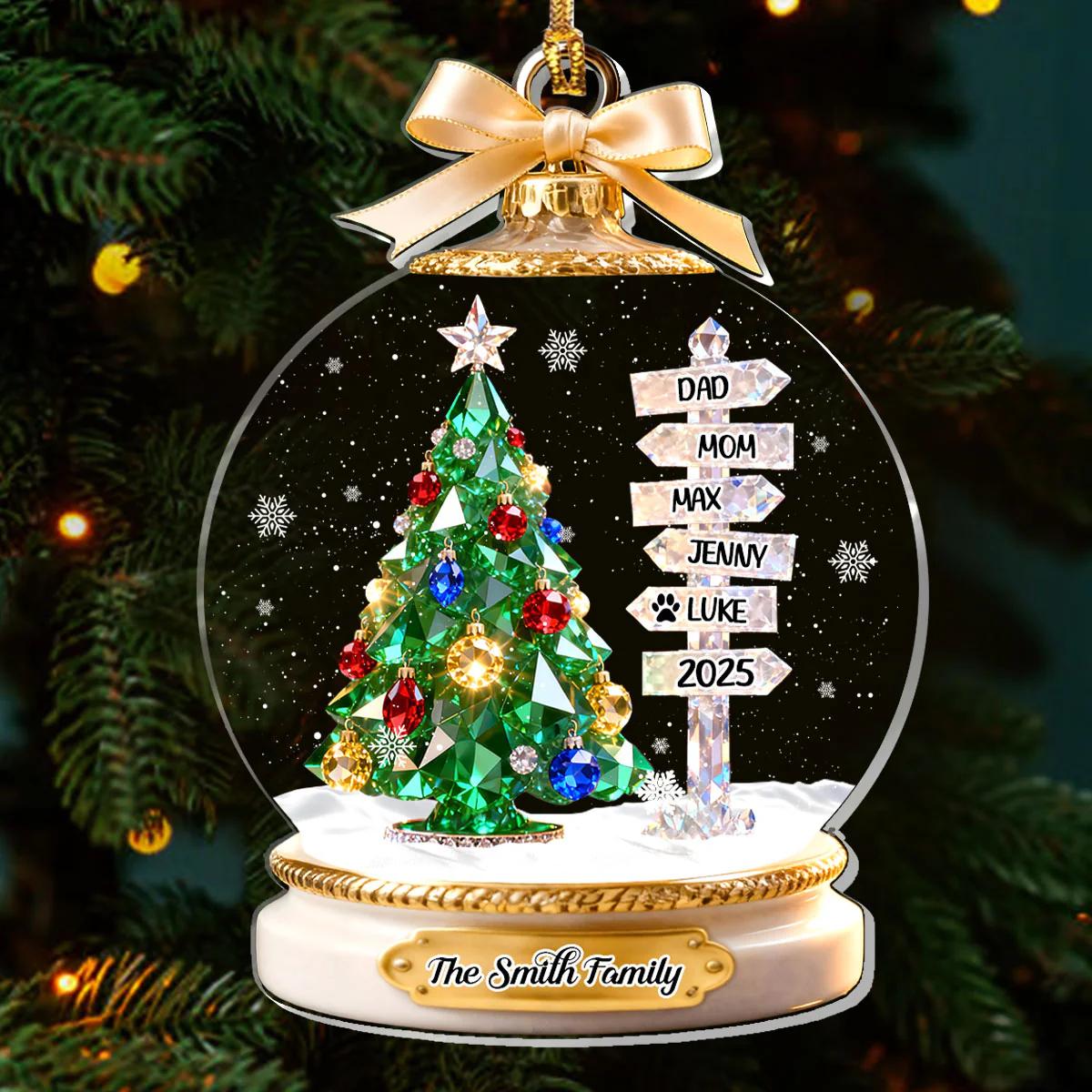 Together We Shine - Personalized 1-Layer Acrylic Ornament - Image 3