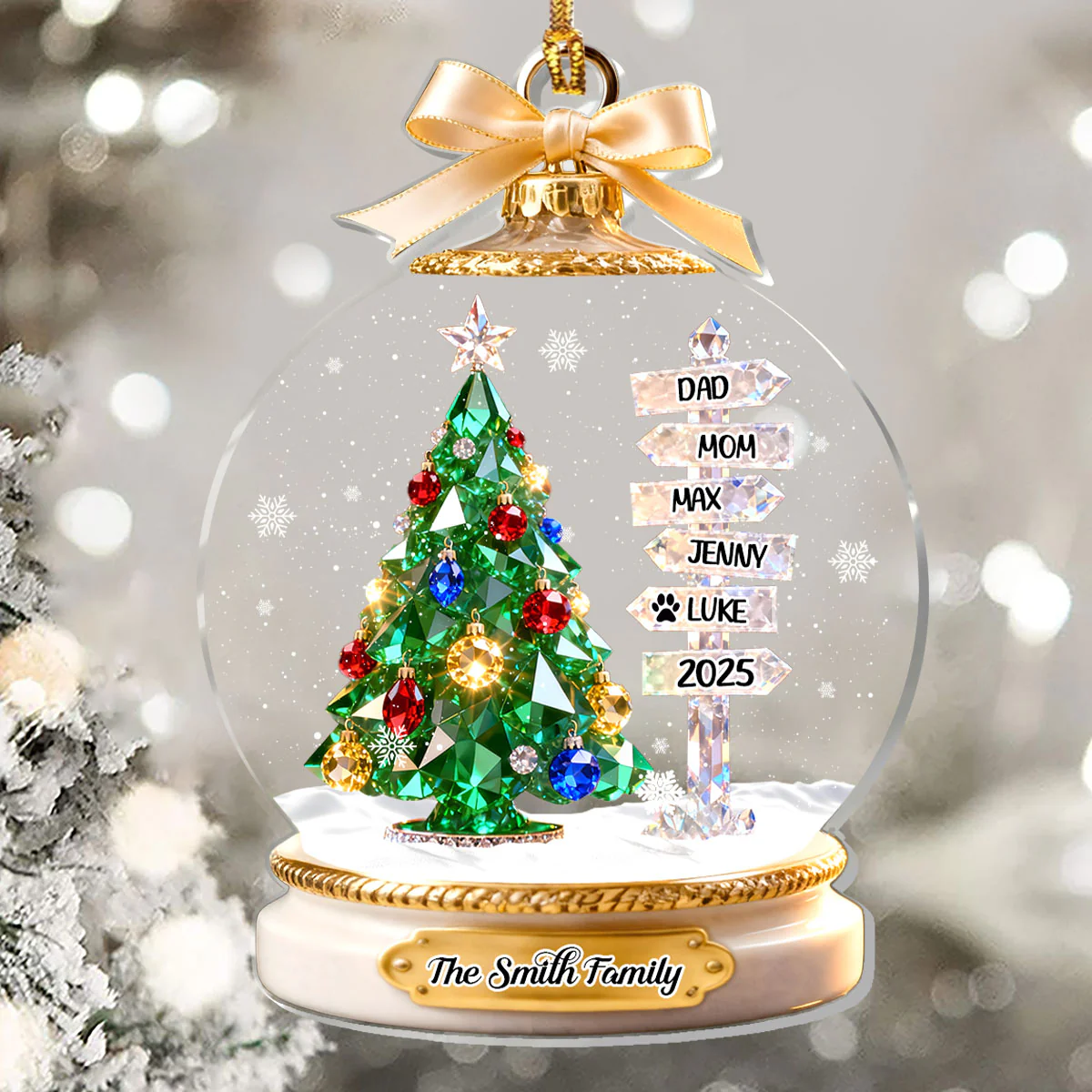 Together We Shine - Personalized 1-Layer Acrylic Ornament - Image 5